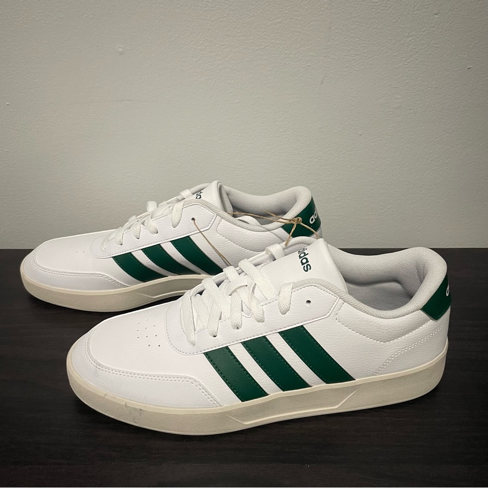 Adidas Men's Breaknet 3.0 White/Green Sneaker
